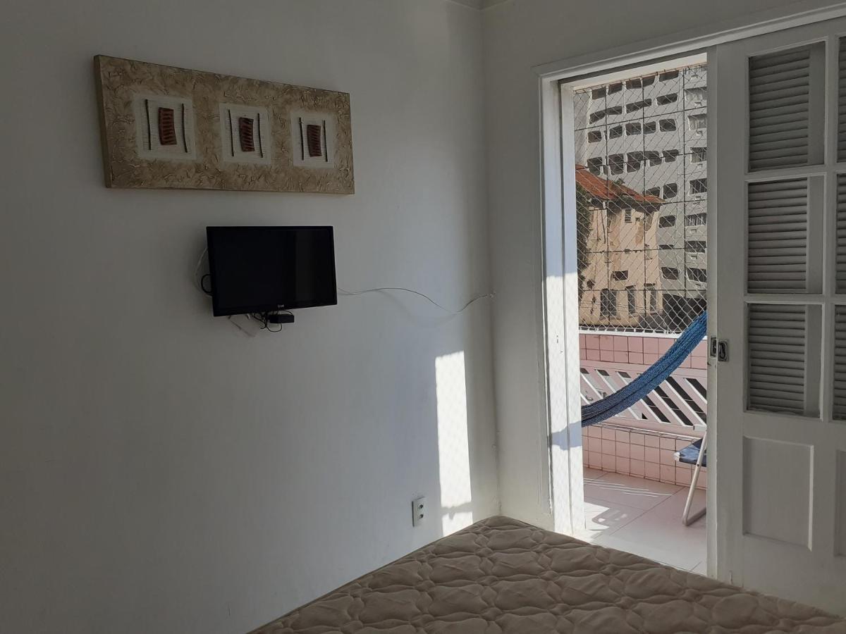 Apartamento Vento E Mar - 2 Quartos Com Sacada Na Quadra Da Praia Do Gonzaga 산토스 외부 사진